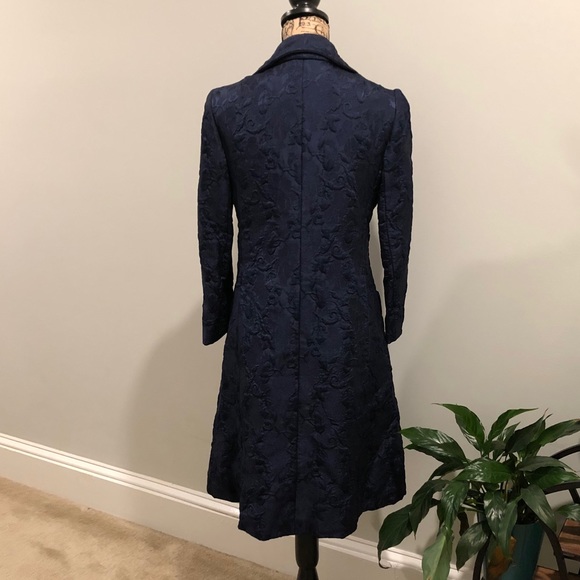 Vintage navy blue long length coat - Picture 14 of 16